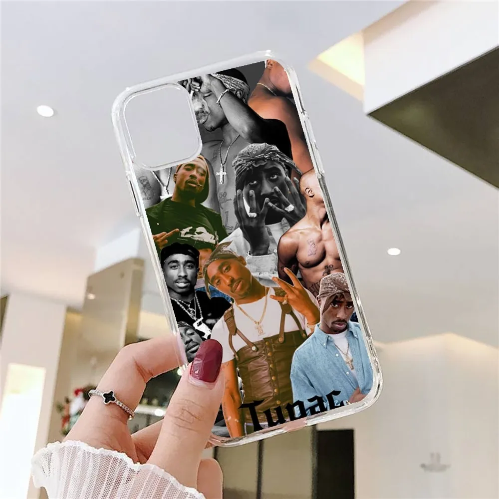 2Pac Tupac Amaru Shakur Phone Case For Iphone 15 11 13 14 Pro Max 7 8 Plus X Xr Xs Max Se2020 12mini Transparent Cover