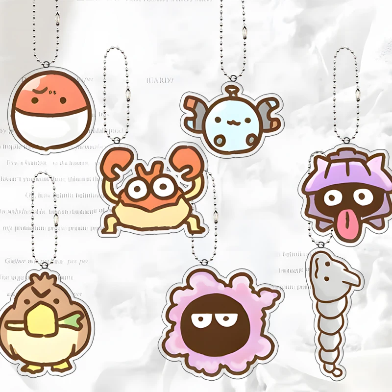 

Jigglypuff Elf Acrylic Keychain Kawaii Student Krabby Shuckle Keyring Shellder Cubone Pocket Monster Bag Pendant Birthday Gift