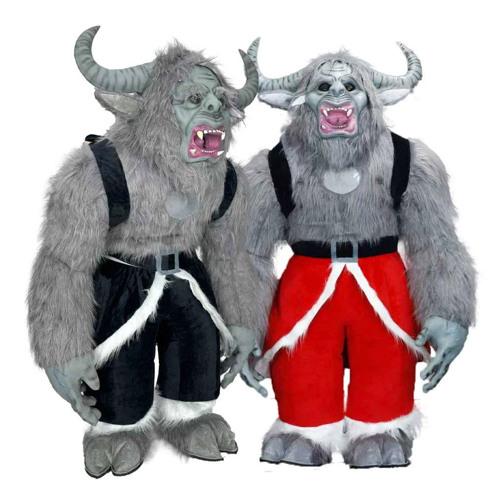 

SAYGO Inflatable Plush Bull Demon King Adult Halloween Costume Cosplay Animal Mascot Carnival Set Fur Set