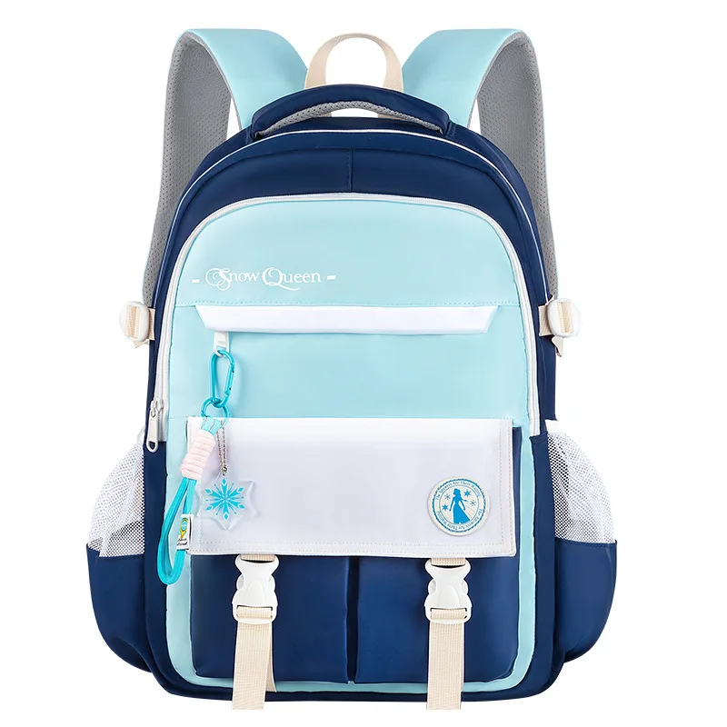 Disney Leisure Girl School Bag Frozen Grade 3-6 Middle High Student Shoulder Orthopedic Backpack Large Capacity Light Mochilas