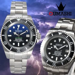 New DTN series watch with gradient color dial, sapphire stainless steel waterproof watch, luminous OUMASHI men's business watch