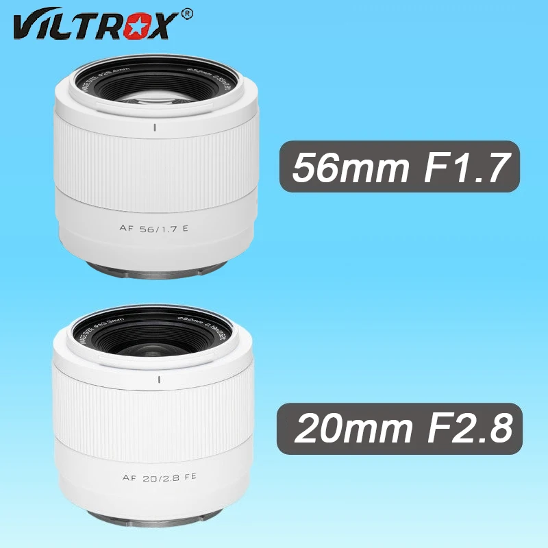 VILTROX 20mm F2.8/56mm F1.7 Camera Lens Ultra Wide Angle Auto Focus Lens For Sony E Mount Cameras