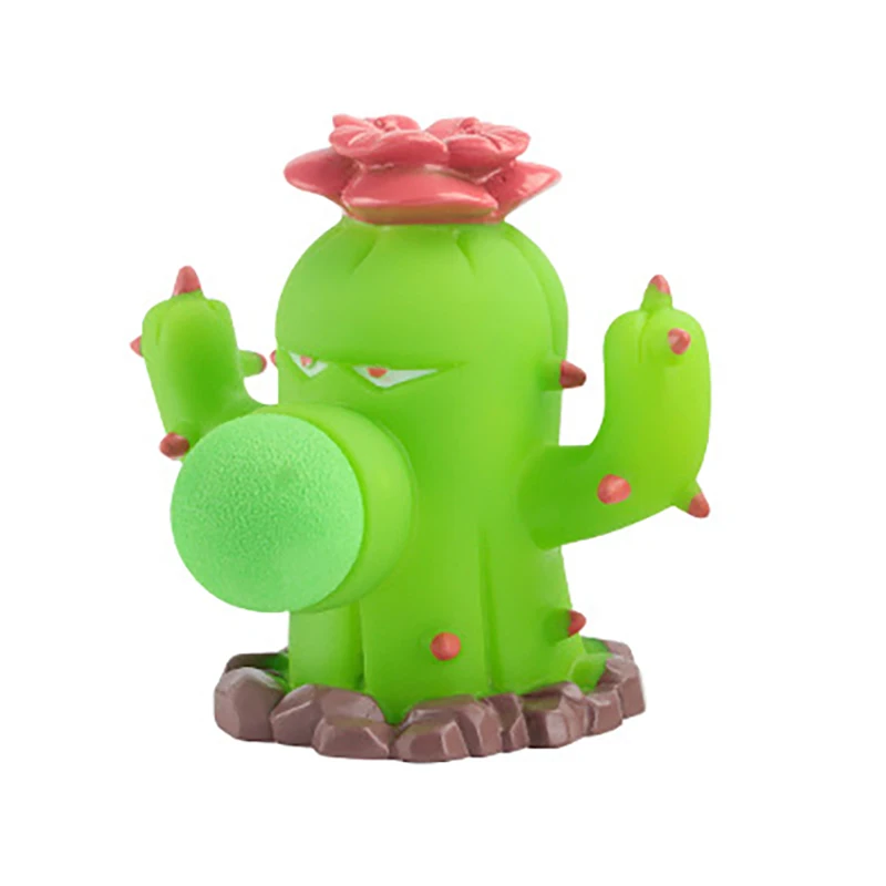 Plants vs Zombies 2 Cactus Peashooter Coconut Cannon Genuine Toy Set 2 style Game Figures Soft Silicone Zombie Birthday Gift Boy