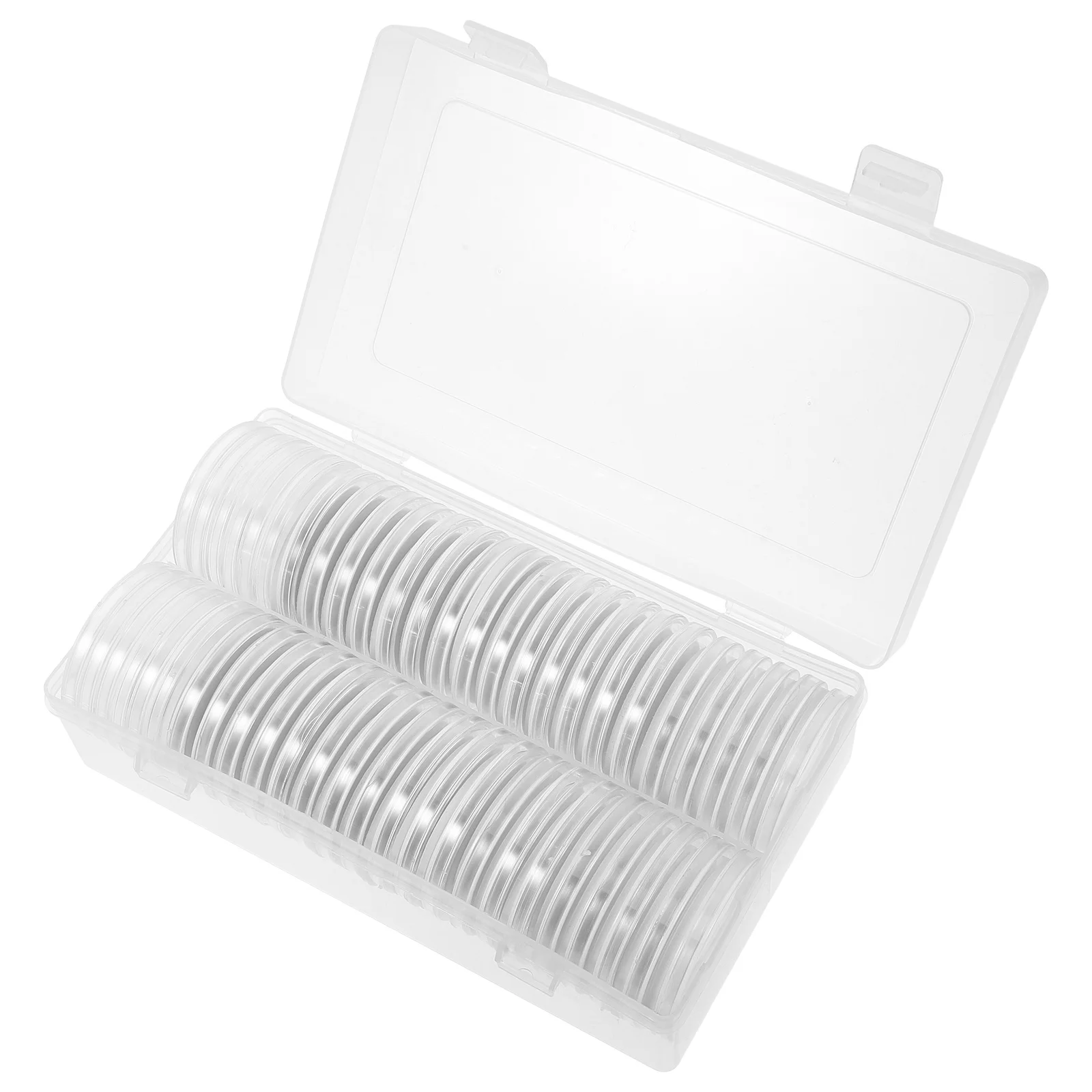 1 set 1 Set Transparent Plastic Storage Box For Collectors Organizer Holder Case Protector Display Container Bulk Coin Sorter