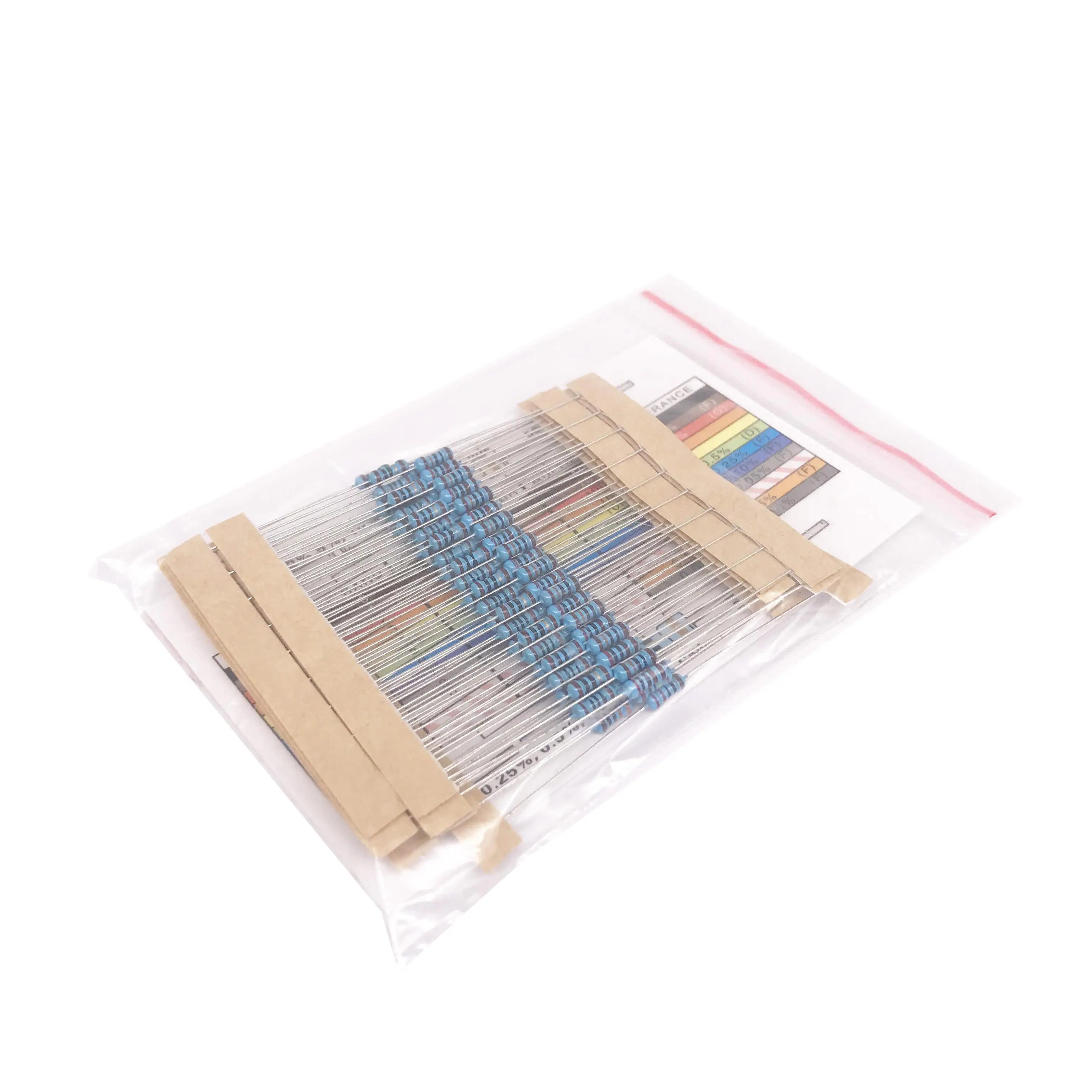 1/4W 1% Metal film resisto Resistors Kit 100pcs/Lot Metal film resistor kit 1/4W 1% Value 10R 100R 220R 330R 1K 2K 5K1 10K 100K