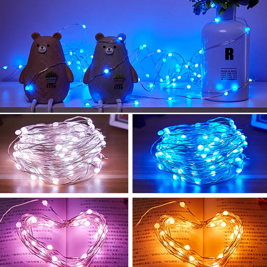 Guirxiété Lumineuse pour Arbre de Noël, 20m, 200 Gible, Contrôle par Application Intelligente, Extérieur, Télécommande USB, BT, RVB, Lumières Dégradées, Guirxiété pour Décoration de ixde Mariage