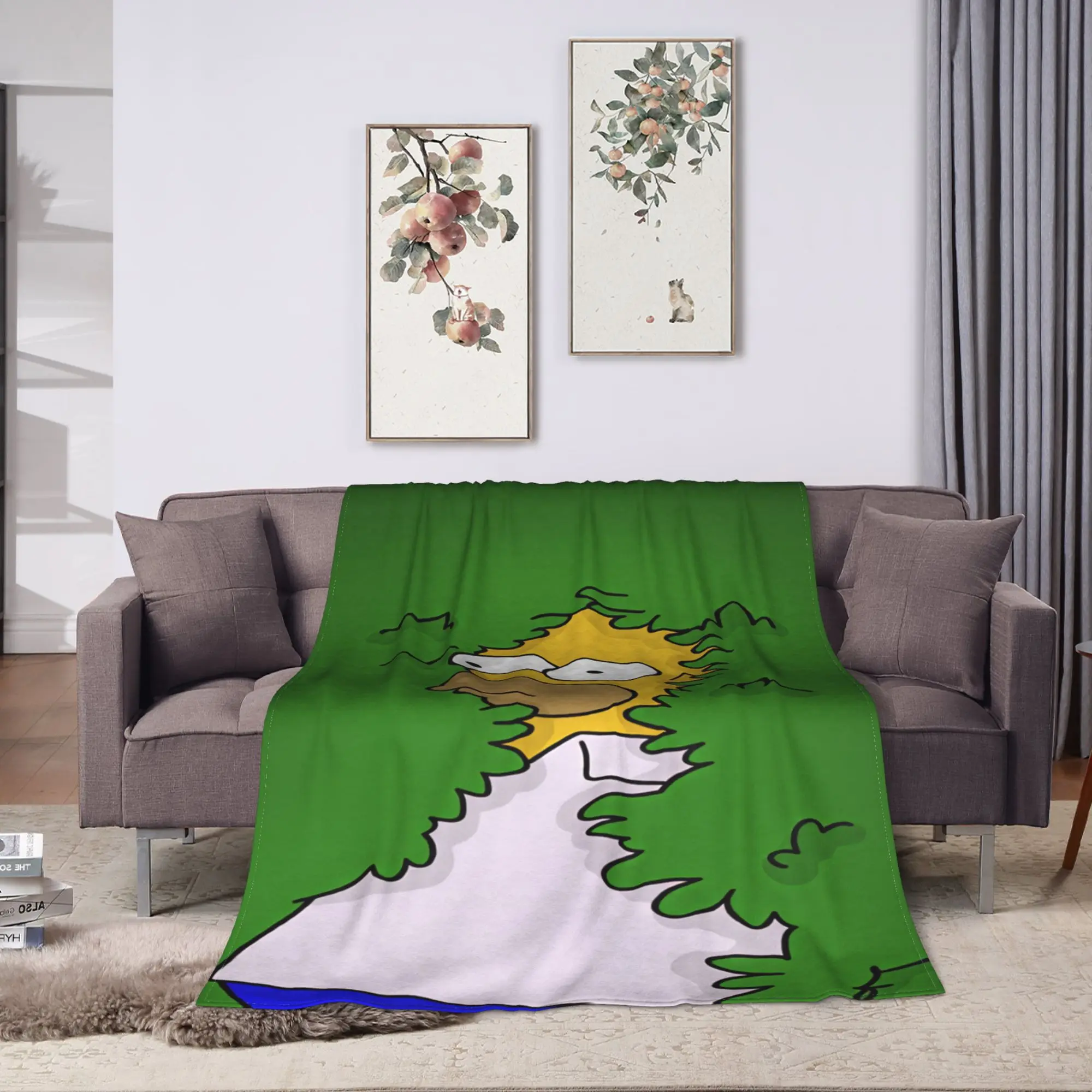 The S-simpsons  Warm Blanket  Picnic Plush Throw Blanket Novelty Couch Chair Flannel Bedspread Sofa Bed Cover