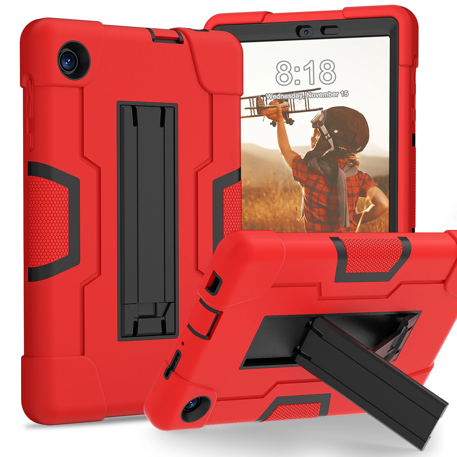 

For Tcl Tab 8 Le Case Slim Heavy Duty Shockproof Rugged Protective Case With Built-in Stand For Model 9137w 9132x