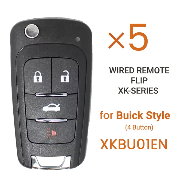 For XKBU01EN Universal Wire Remote Key Fob 4 Button for Style for VVDI Key Tool 5Pcs/Lot