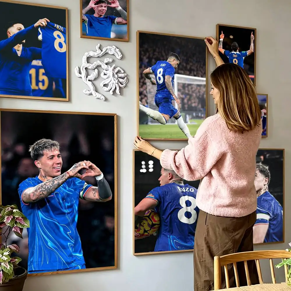 Enzo Fernandez  Poster Waterproof Wall Art Sticker For Bar Living Room Vintage Decor High Quality Print Gift
