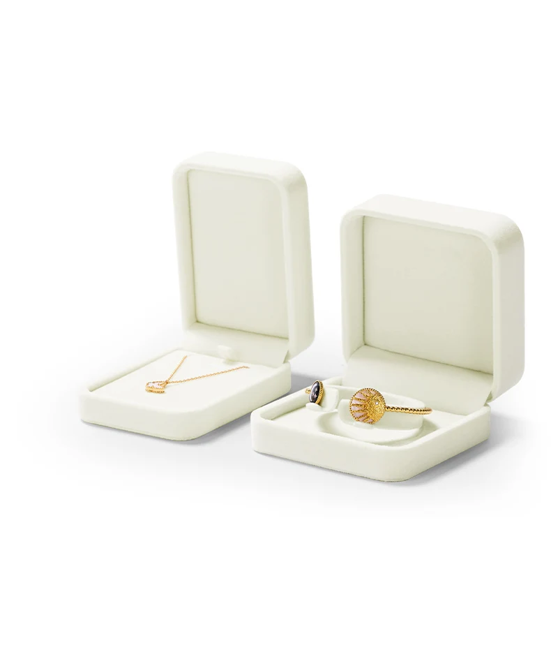 Oirlv Samt-Schmuck-Geschenkbox-Set, Schmuckaufbewahrungsbox für Ringe, Ohrringe, Halsketten, Armbänder, Schmuckbox für Hochzeitsanträge – Detail 6