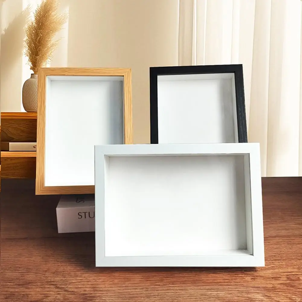 3D Shadow Box Frame for Dried Flowers Medals Display Case Deep Memory Box Picture Frame for Gifts Home Decor Wall Art