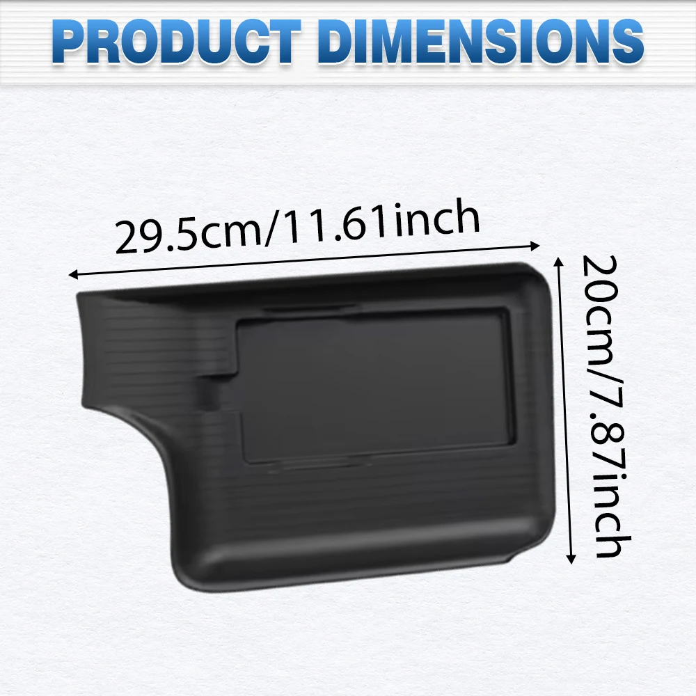 For Toyota C-HR 2024-2025 Central Control Panel Wireless Charging Non-Slip Mat Front Left/Front Right Black Silicone Pad
