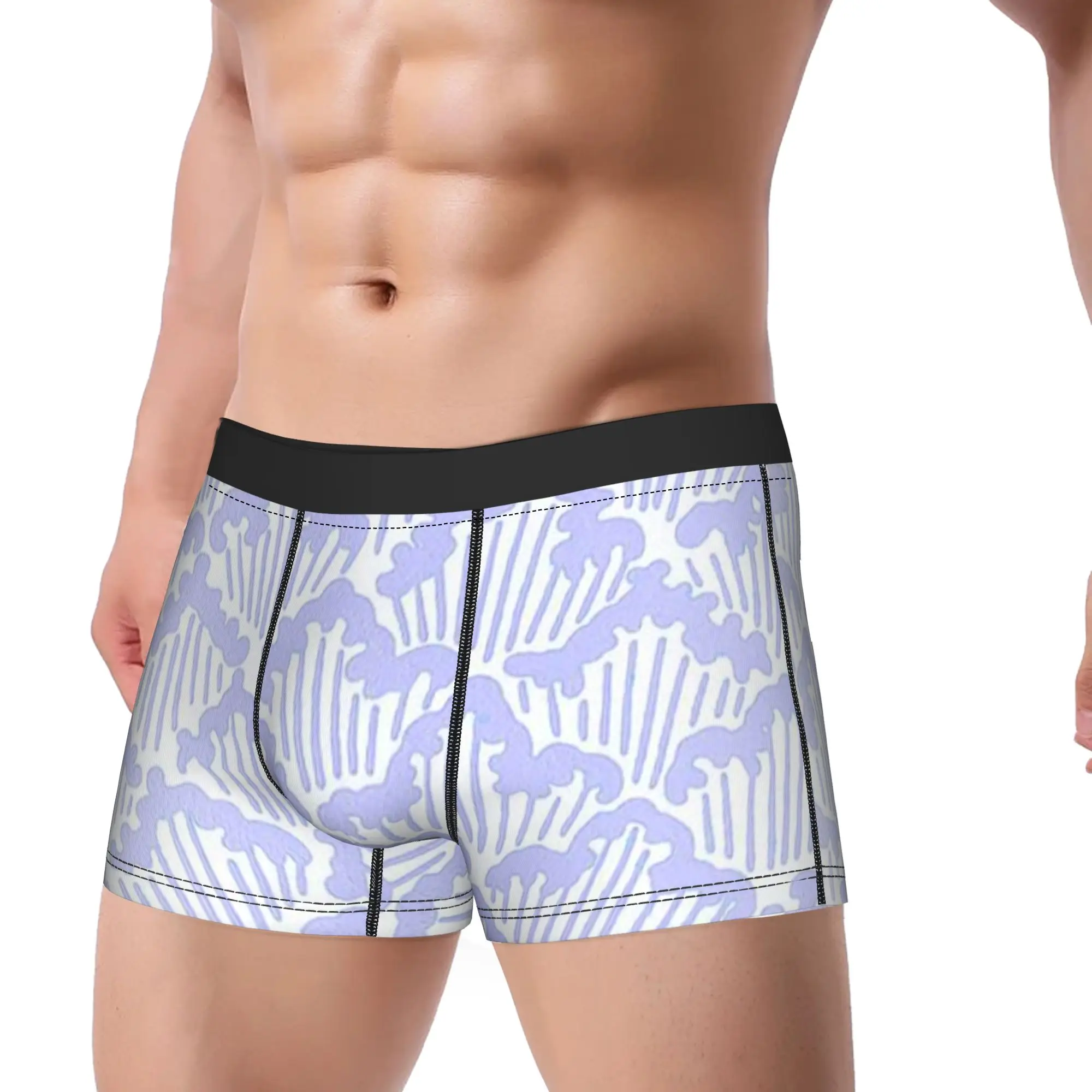 Sector (11) Fan Pattern Underpants Breathbale Panties Men's Underwear Print Shorts Boxer Briefs