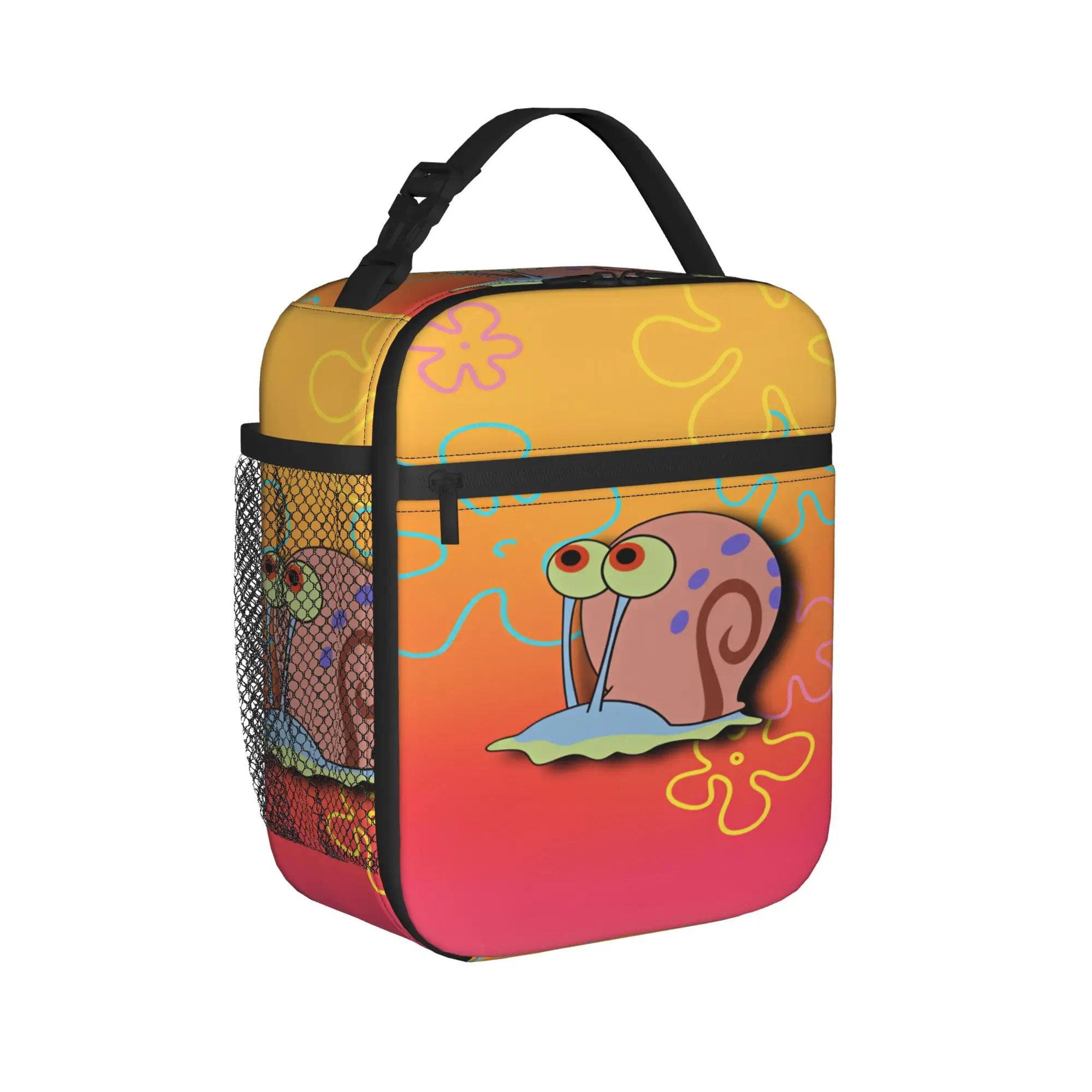 Anime  Spongebobs Lunch Bag For Child  Print Lunch Box Kawaii Outdoor Picnic Cooler Bag Convenient Oxford Tote Food Bags