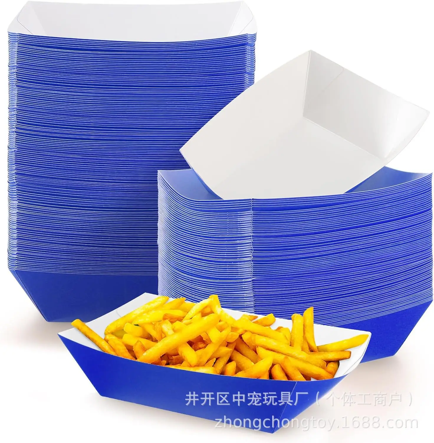 Party Einweg Papier Tabletts Rosa Rot Blau Schwarz Teller Boote Box BBQ Dessert Mehrfachspiel Hochzeit Geburtstag Party Supplies – Detail 4
