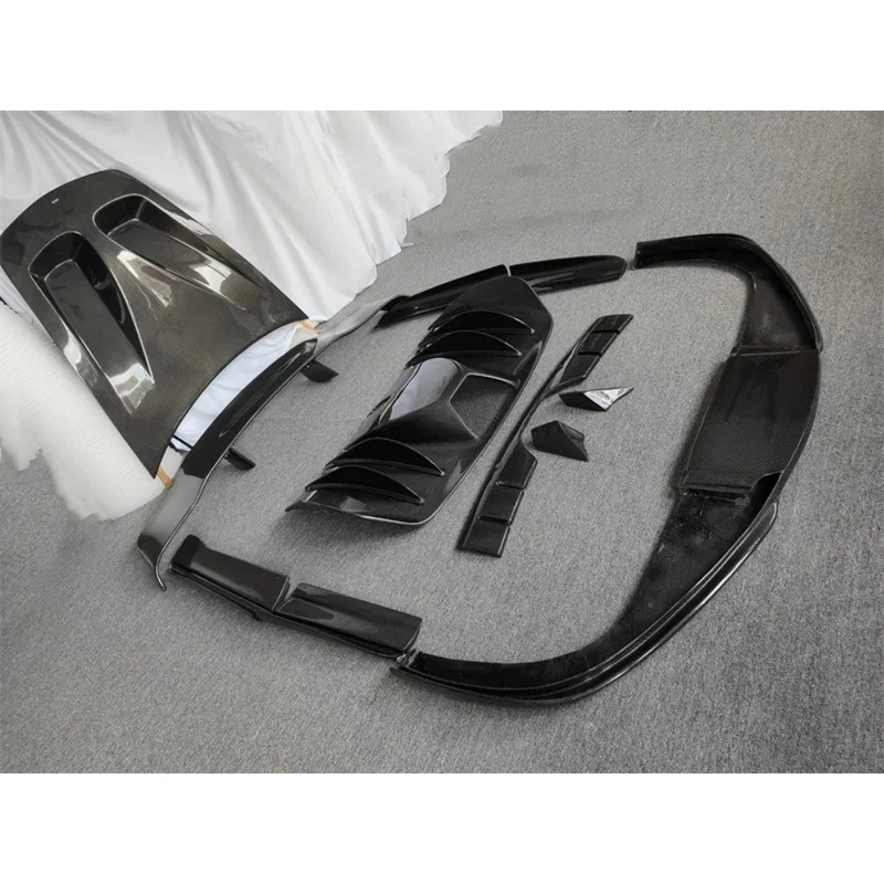 

HM Style 2005-2009 F430 Carbon Fiber Body Kit Front Lip Side Skirt Rear Diffuser Hood Parts