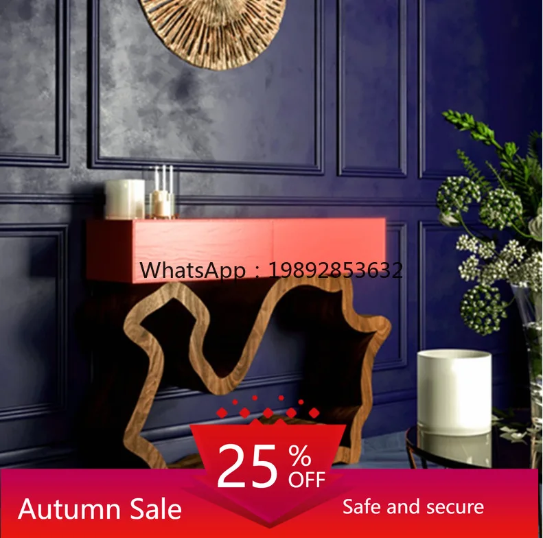

LYY Entryway Table Minimalist Entryway Decorative Table Desk Personalized Art Storage Cabinet Desk Complete Set