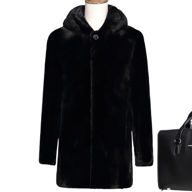 

Tcyeek Пальто из натурального норкового меха Мужская зимняя одежда Настоящая лоскутная норка Мужские пальто Толстовки Новые пальто 2025 Средняя длина Куртка Мужская