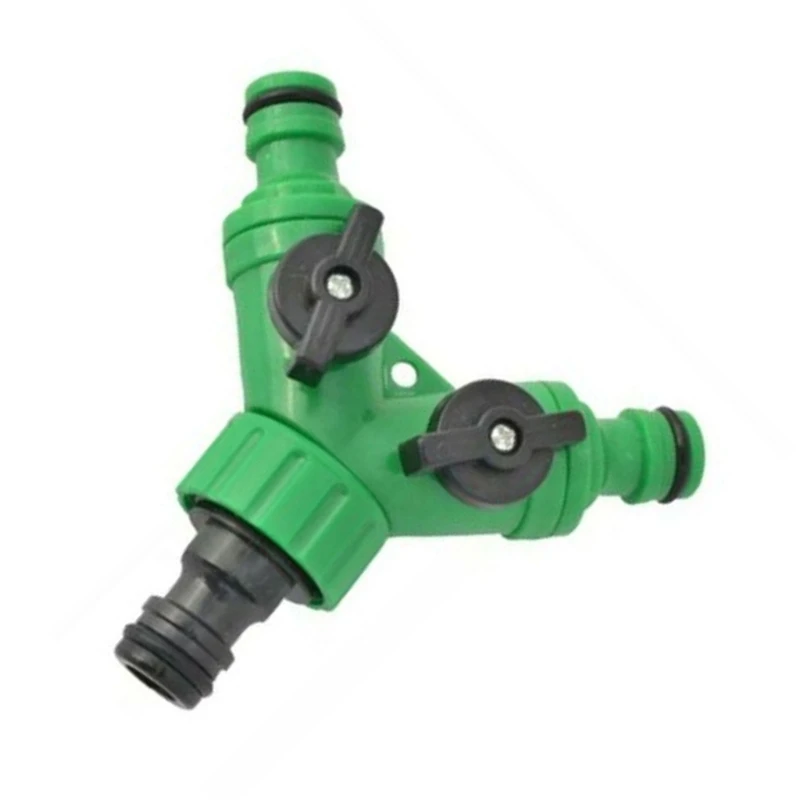 Multipurpose Three Way Water Connector with Builts In Valves Suitable for Farm Irrigation Home and Industrial Use