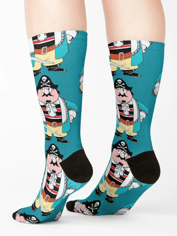 Captain Pugwash tshirt - Shirt tee Love Birthday Sons Birthday Socks Christmas Running Stockings fashionable Socks Women's Men's