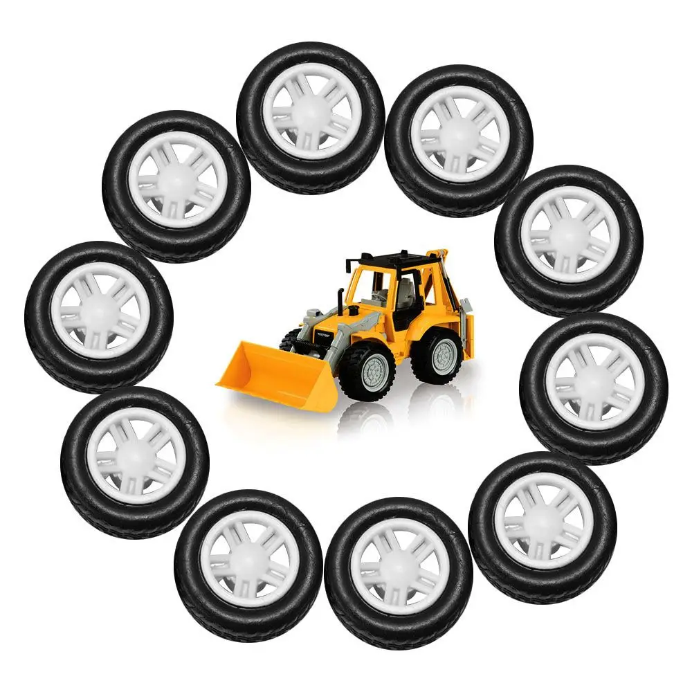 10pcs DIY Gift Toy Spare Parts Accessories RC Car Upgrade Wheels Rubber Tire 1.5X4.5X13.5mm Tires Wheel Hubs