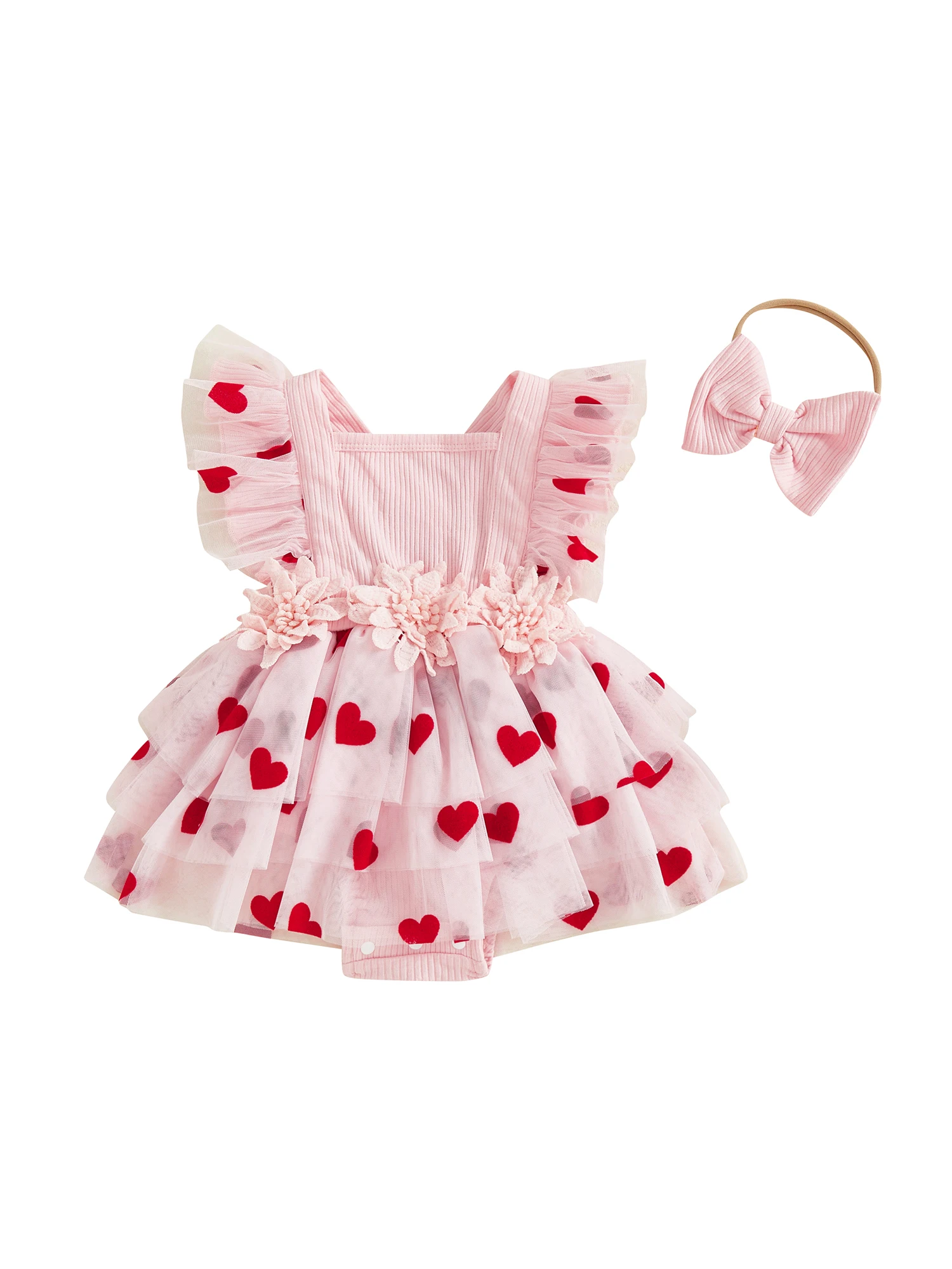 

Зимняя одежда для маленьких девочек, флисовая толстовка с капюшоном и штаны с принтом снежинок, комплект из 4 предметов, шапка с помпоном и варежки