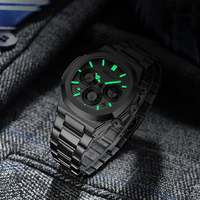 CHENXI Men's Business Watches Fashion Original Waterproof Luminous Calendar Clock Luxury Quality Steel Strip Quartz Wristwatch