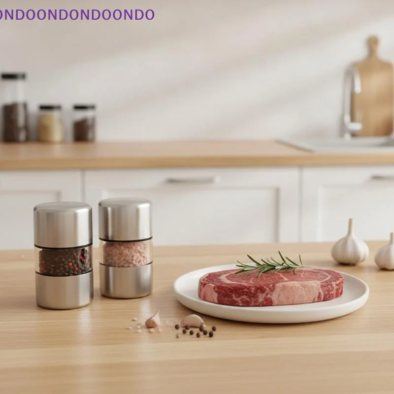 1/2pcs Stainless Steel Pepper Grinder Manual Mill Kitchen Essential With Glass Jar Spice Salt Container Kitchen Grinding Gadget
