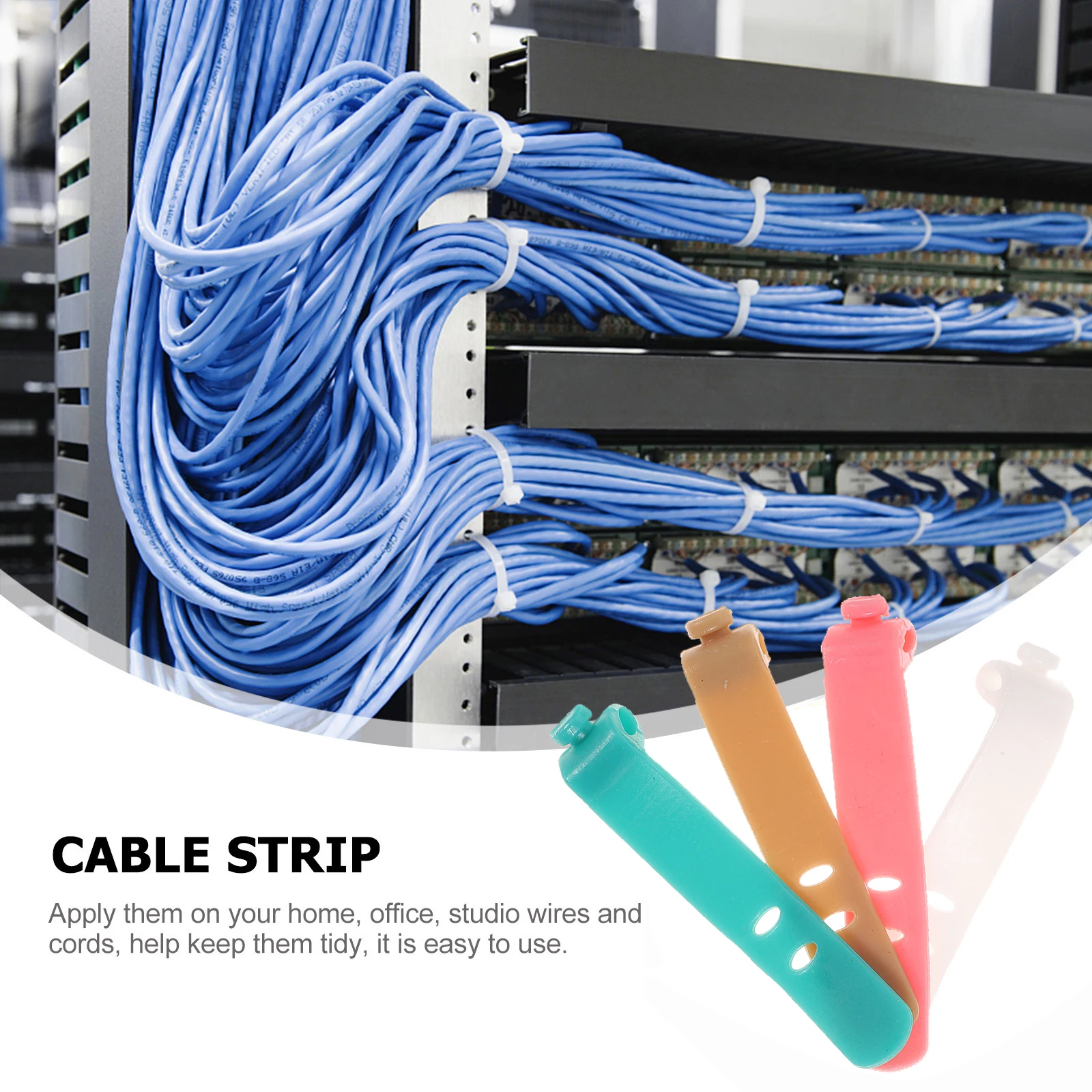 

16 Pcs Cable Tie Ties Cord Management Silicone Winder Dust-proof Wrap Organizer