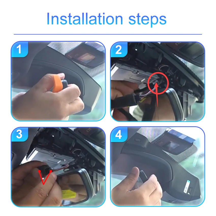 4K Dash Cam Front and Rear WiFi Dual Camera For Cupra Tavascan 2023-2025, For Volkswagen ID UNYX 2024 2025 Dashcam APP Control