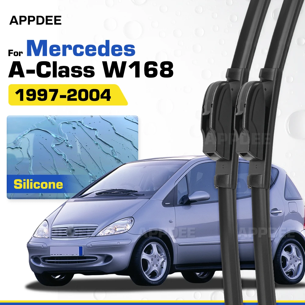 

Silicone & Rubber LHD&RHD Front Wiper Blades Set For Mercedes-Benz A W168 1997-2004 Coated Windshield Windscreen Window Brushes