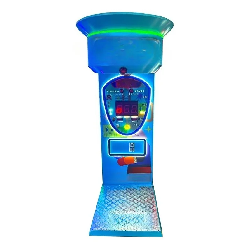 Customized Kids Boxing Arcade Game Machine with LED Lights Soft Punching Bag Ticket Redemption for Family Amusement Park