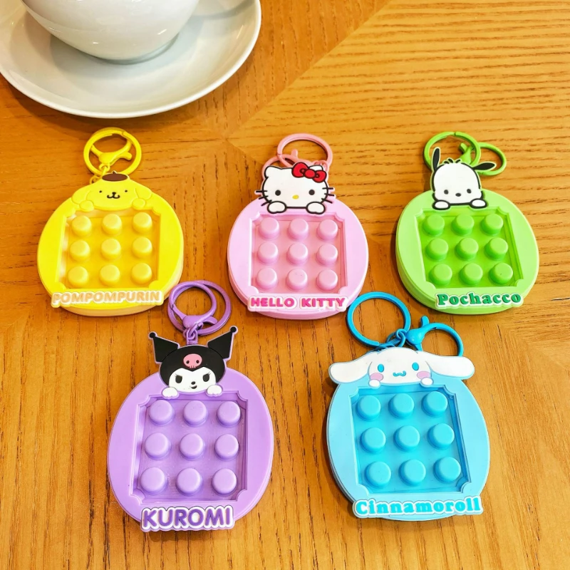 New Sanrio Keychain Cartoon Kurome Kt Cat Decompression Keychain Toy School Bag Decoration Couple Car Key Accessories