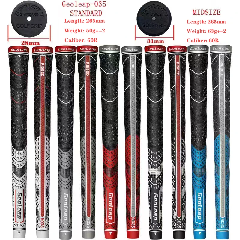 Geoleap-Unisex Golf Club Grips, Standard, Medium Backline, Semi-Cotton Yarn, Non-Slip, Shock Absorbing, Iron, Fairway Wood Grips
