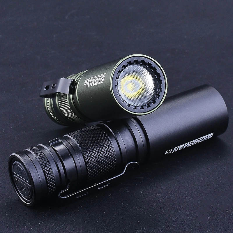 pioneman K9 Strong light flashlight 18650 small straight type-c direct charging fine honeycomb lens floodlight