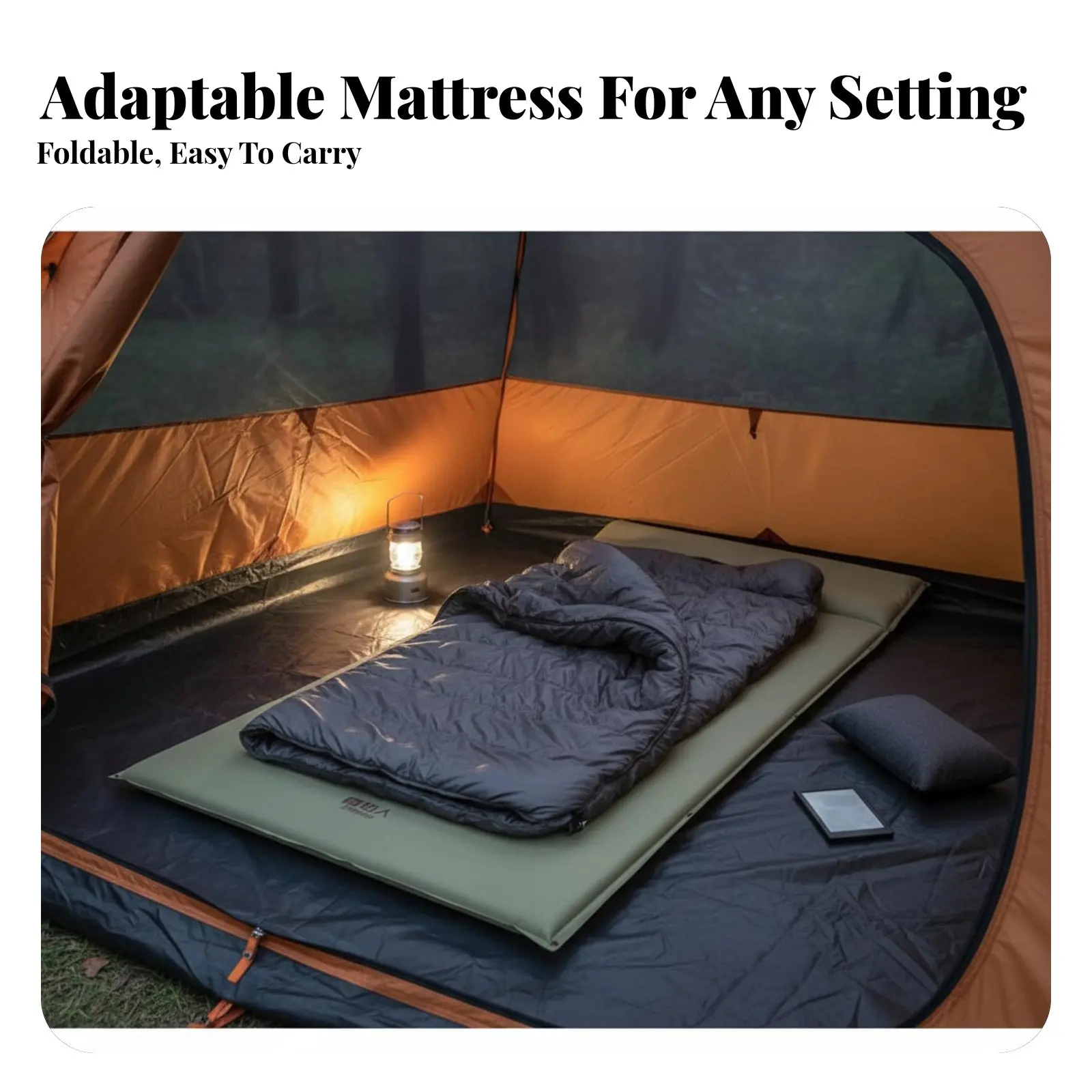 

Air Bed, Inflatable Mattress for Home & Outdoor, Camping Tent Sleeping Pad, Automatic Thickened, Foldable, Waterproof