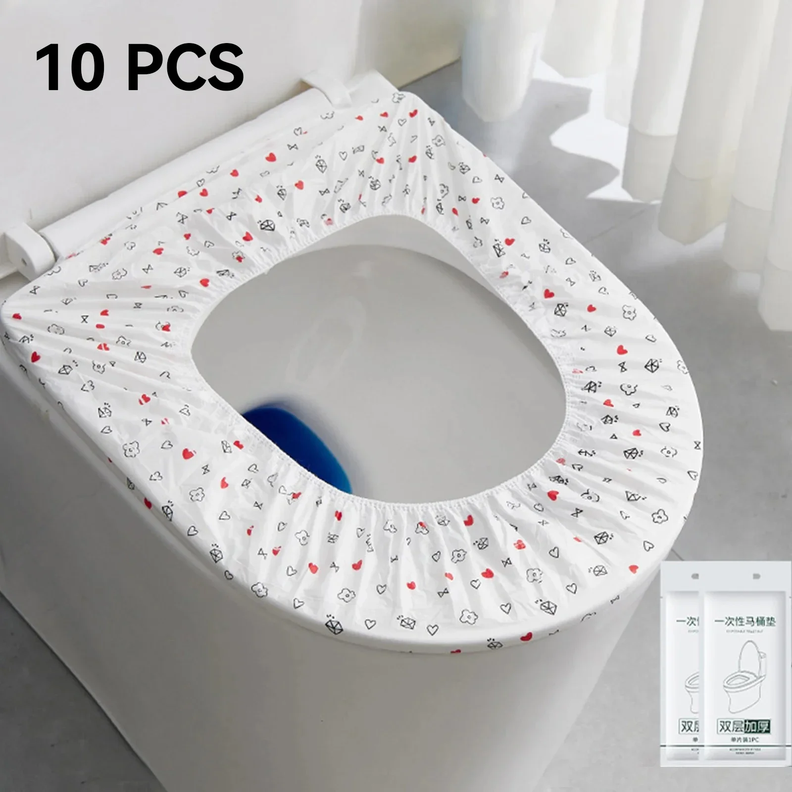 

10Pcs Disposable Toilet Seat Covers,Waterproof Bathroom Accessories, Stay Clean Anywhere With Disposable Toilet Seat Covers