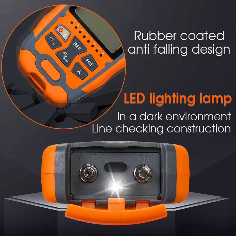 COMPTYCO AUA-M50 Mini OPM 4 en 1 medidor de potencia óptica multifunción localizador Visual de fallos prueba de Cable de red probador de fibra óptica