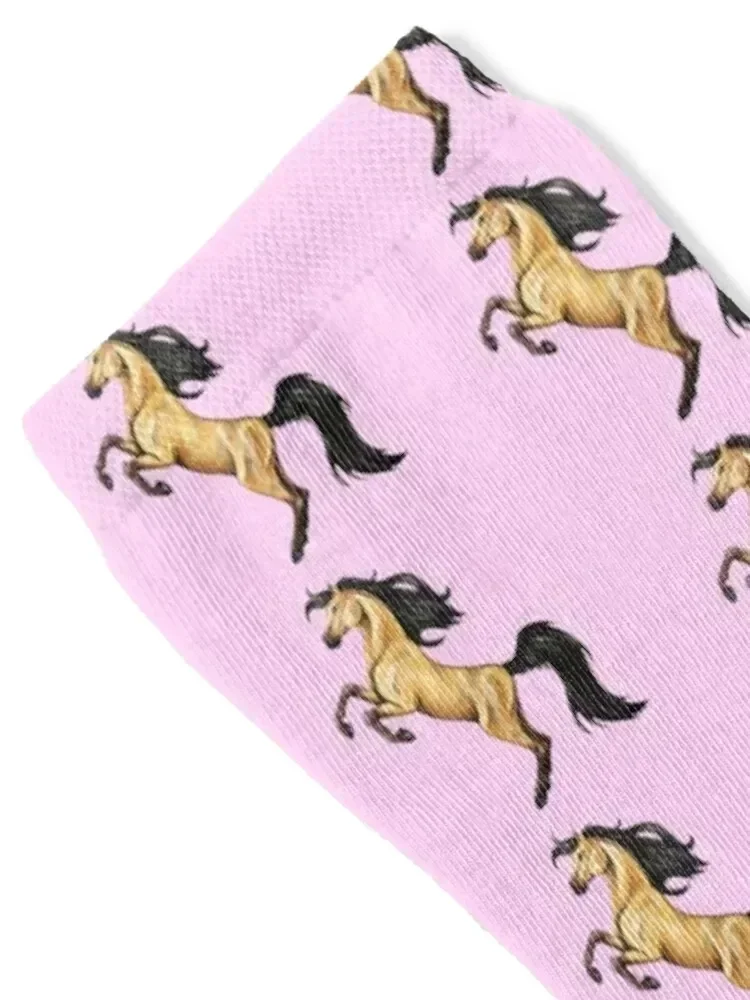 Spirited Rearing Buckskin Stallion Socks snow Crossfit FASHION Man Socks Women's