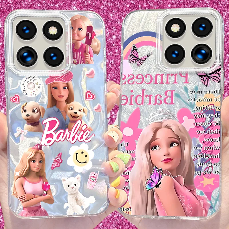 B-Barbies Dolls Camlet Laser Phone Case for Xiaomi 13T Pro 11 Lite 11i POCO X6 X5 X3 NFC M6 5G M4 M3 M2 F6 F5 F3 C61 4G Cover