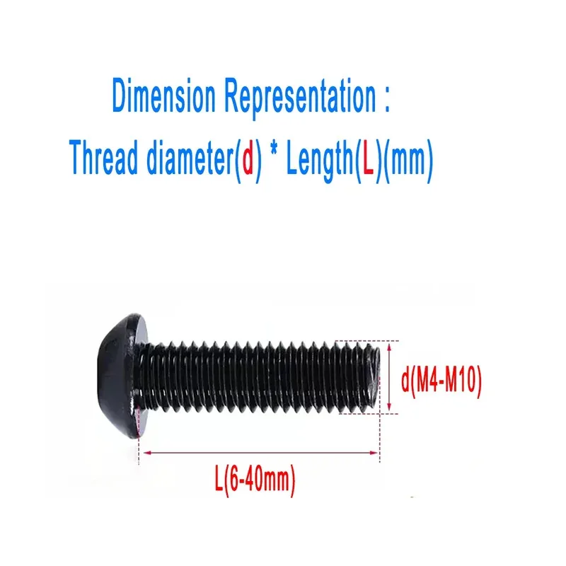 Anti-Theft Torx Screw Grade 10.9 Black Round Pan Head Design M3 M4 M5 M6 M8 M10