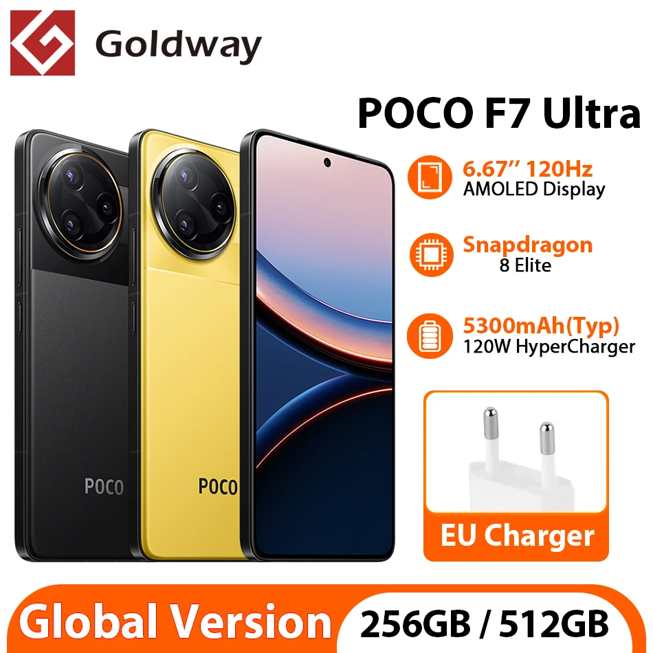 Глобальная версия POCO F7 ULTRA 256GB 512GB 50MP OIS TRIPLE CAMERA SNAPDRAGON 8 ELITE 2K 120HZ 6,67 