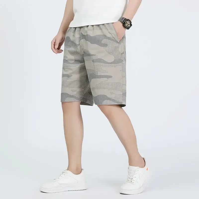 

Широкие мужские шорты мешковатые свободные шнурки с карманами Camfulage Elastic Summer Dry Fit Горячие предложения Стильные повседневные мужские шорты