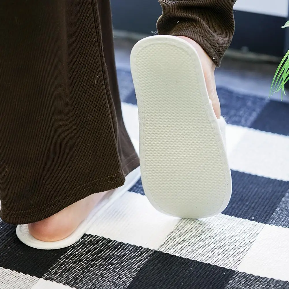 1pcs Hotel Hotel Slippers Thickened Disposable Home Hospitality Slippers Soft And Comfortable Slippers