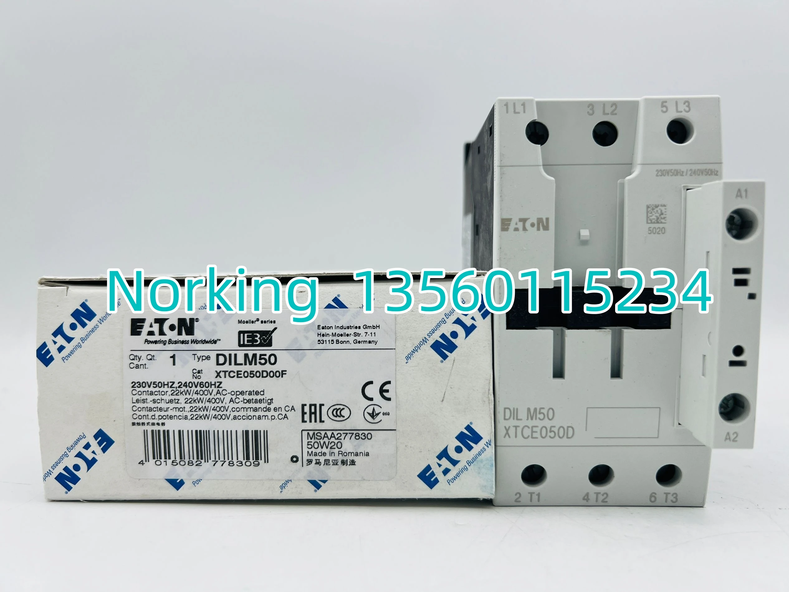 EATON Eaton Muller UL сертифицированный контактор DILM50 XTCE050D новый оригинальный точечный 230 В