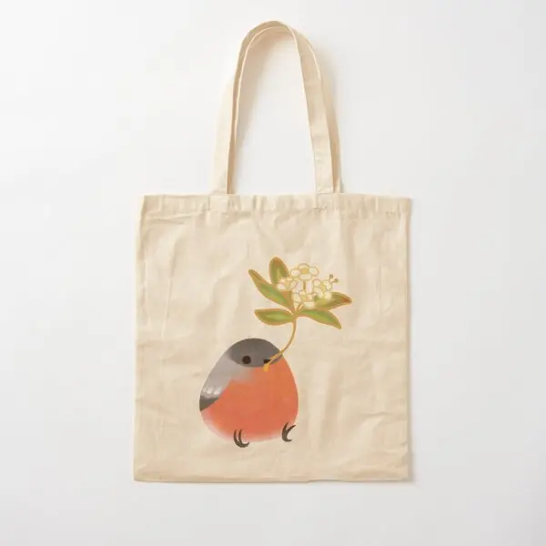 

Хлопковая холщовая сумка Eurasian Bullfinch, тканевая многоразовая сумка-тоут унисекс для путешествий, продуктовая женская повседневная модная складная сумка