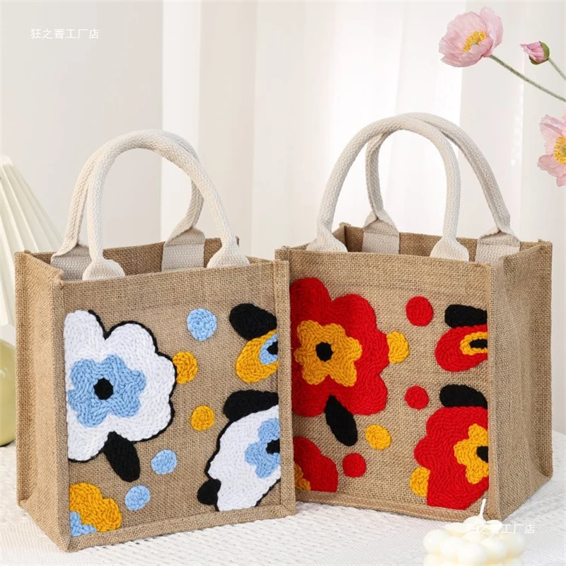 

DIY Bag Punch Needle Embroidery Kit with Yarn for Beginners Easy Embroidery Needlework Wool Work Home Decor Custom Embroidery