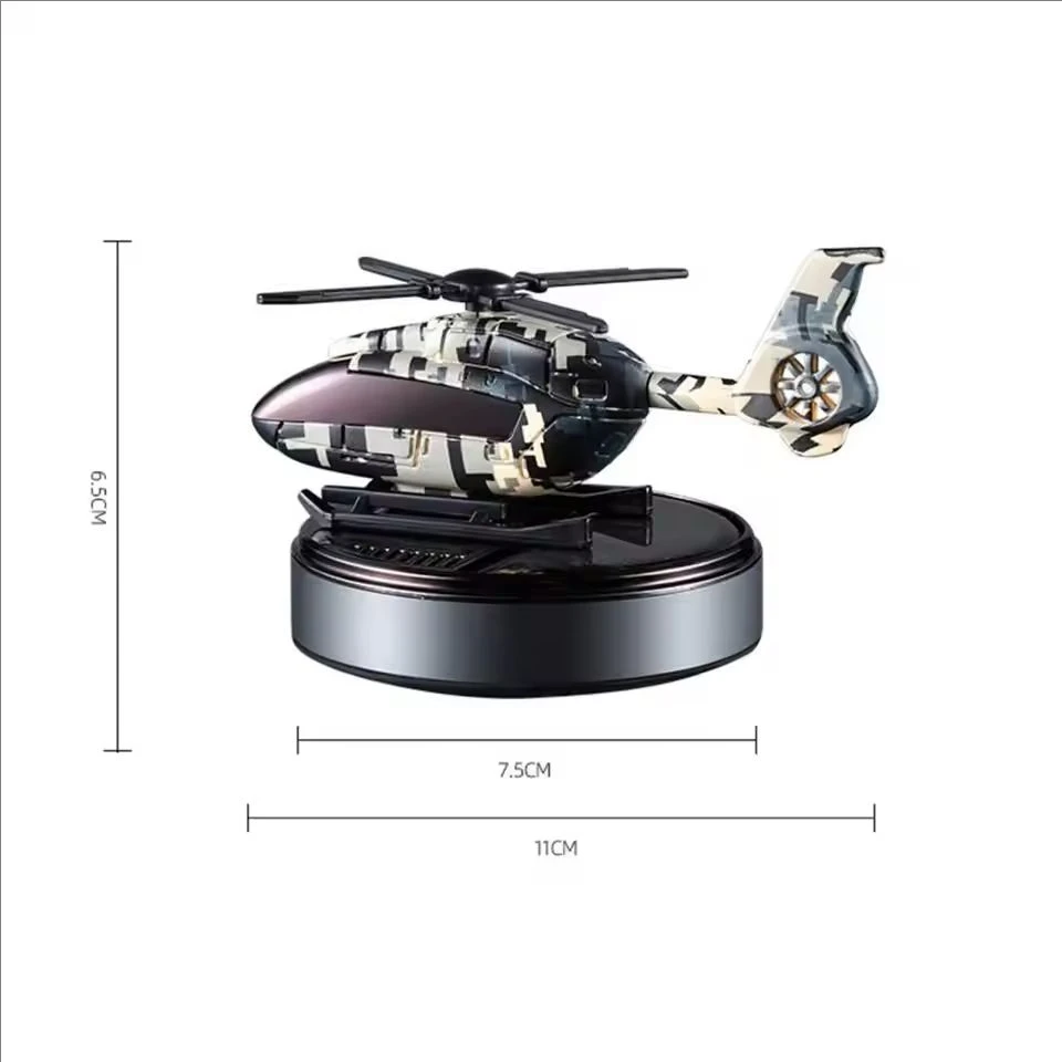 

Car Solar Airplane Air Freshener Solar Helicopter Interior Accessories Trim Propeller Rotary Perfume Diffuser Deodorant
