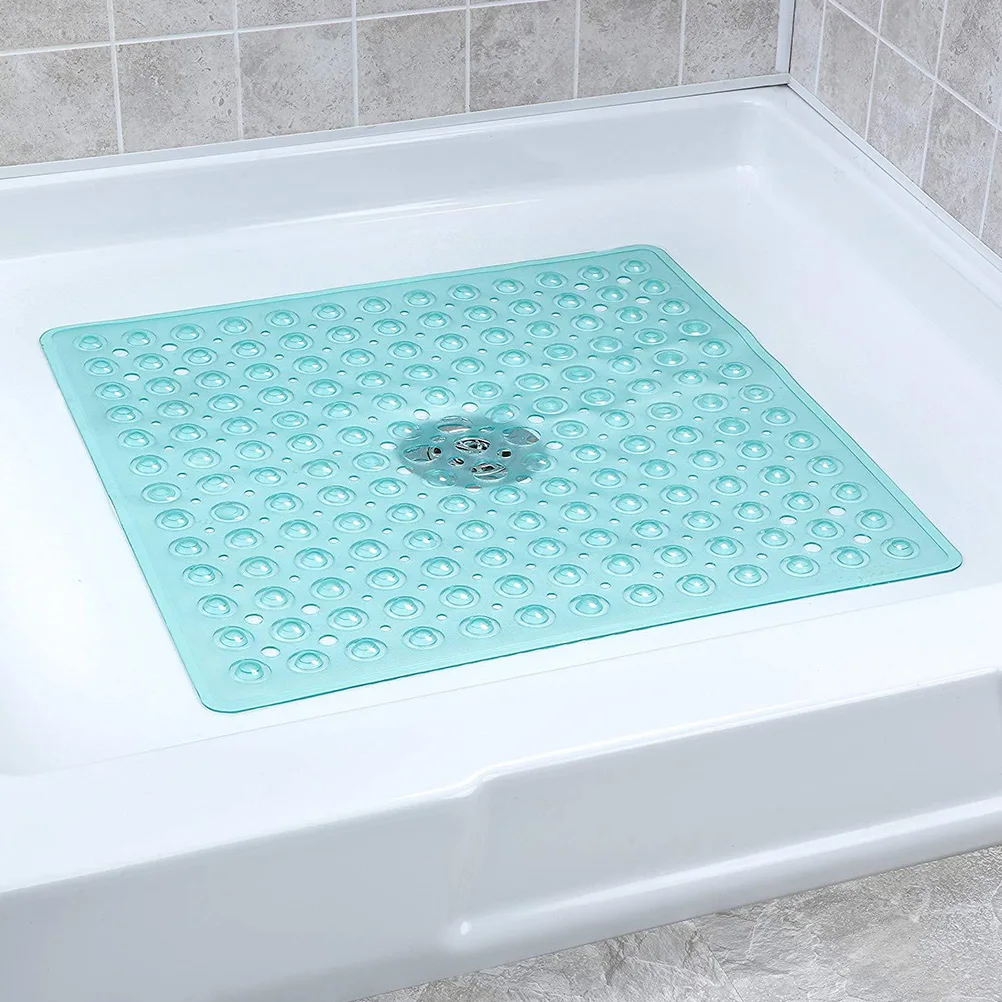 

53 X53cm Floor Mats Non-slip Bath for Waterproof Bathroom Pads Green inside
